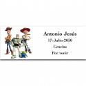 Toy Story etichetta adesiva personalizzata 13x5cm