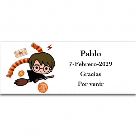 Harry Potter adesivo personalizzato con magia 13x5cm