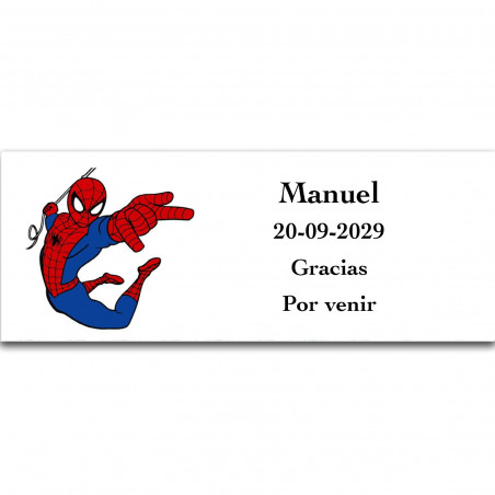 Spiderman, adesivo personalizzato di supereroi 13x5cm