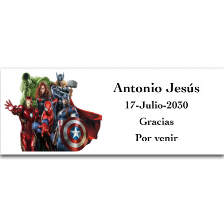 Adesivo personalizzato degli Avengers con personaggi popolari 13x5cm