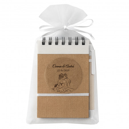 Idee personalizzate per matrimoni quaderno con penna
