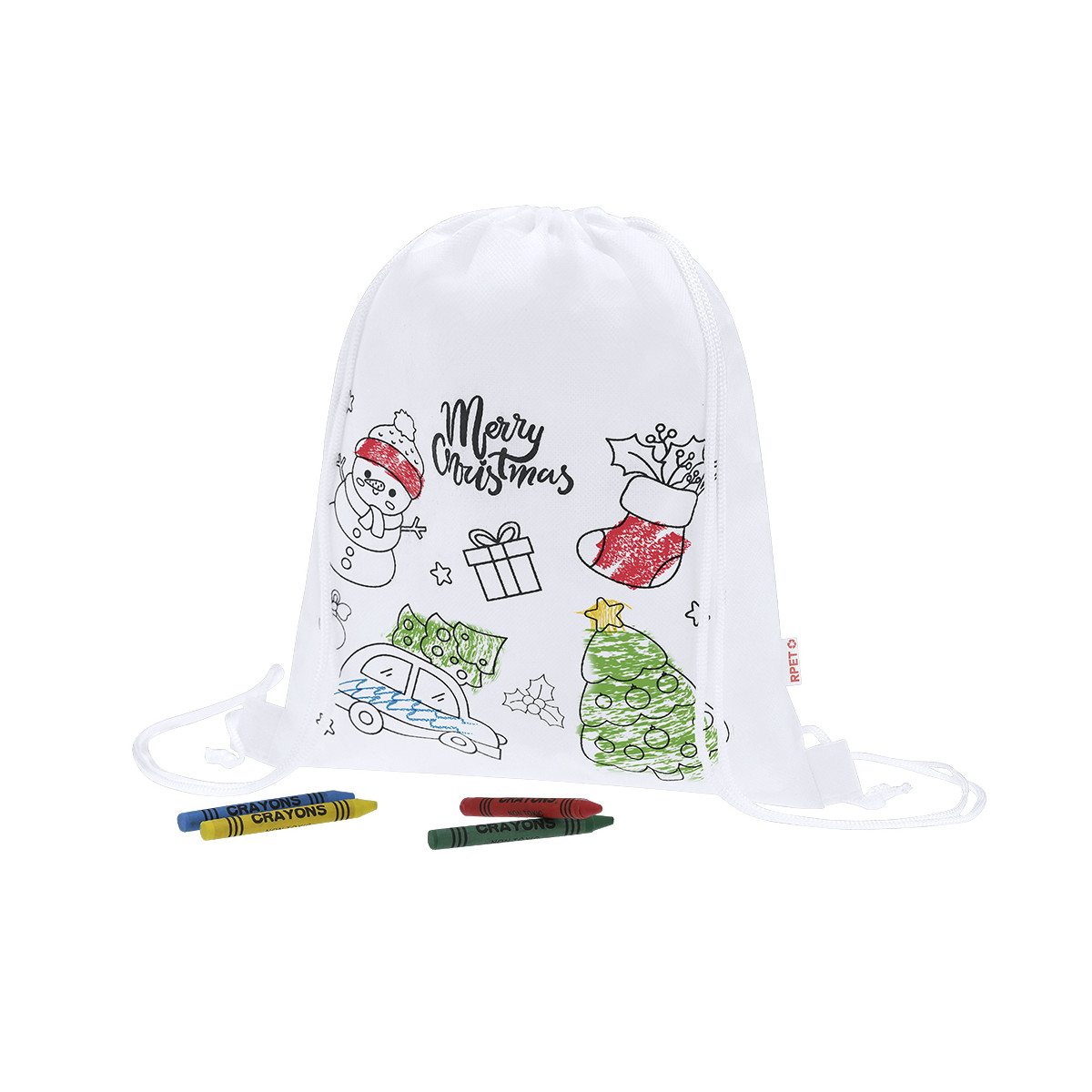 Zaino natalizio per bambini da colorare
