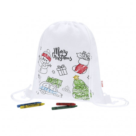 Zaino natalizio per bambini da colorare