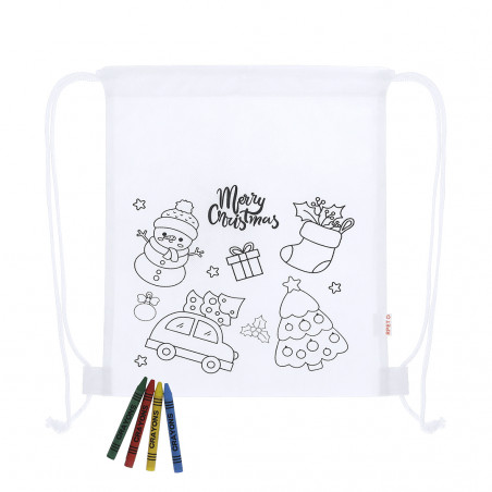 Zaino natalizio per bambini da colorare