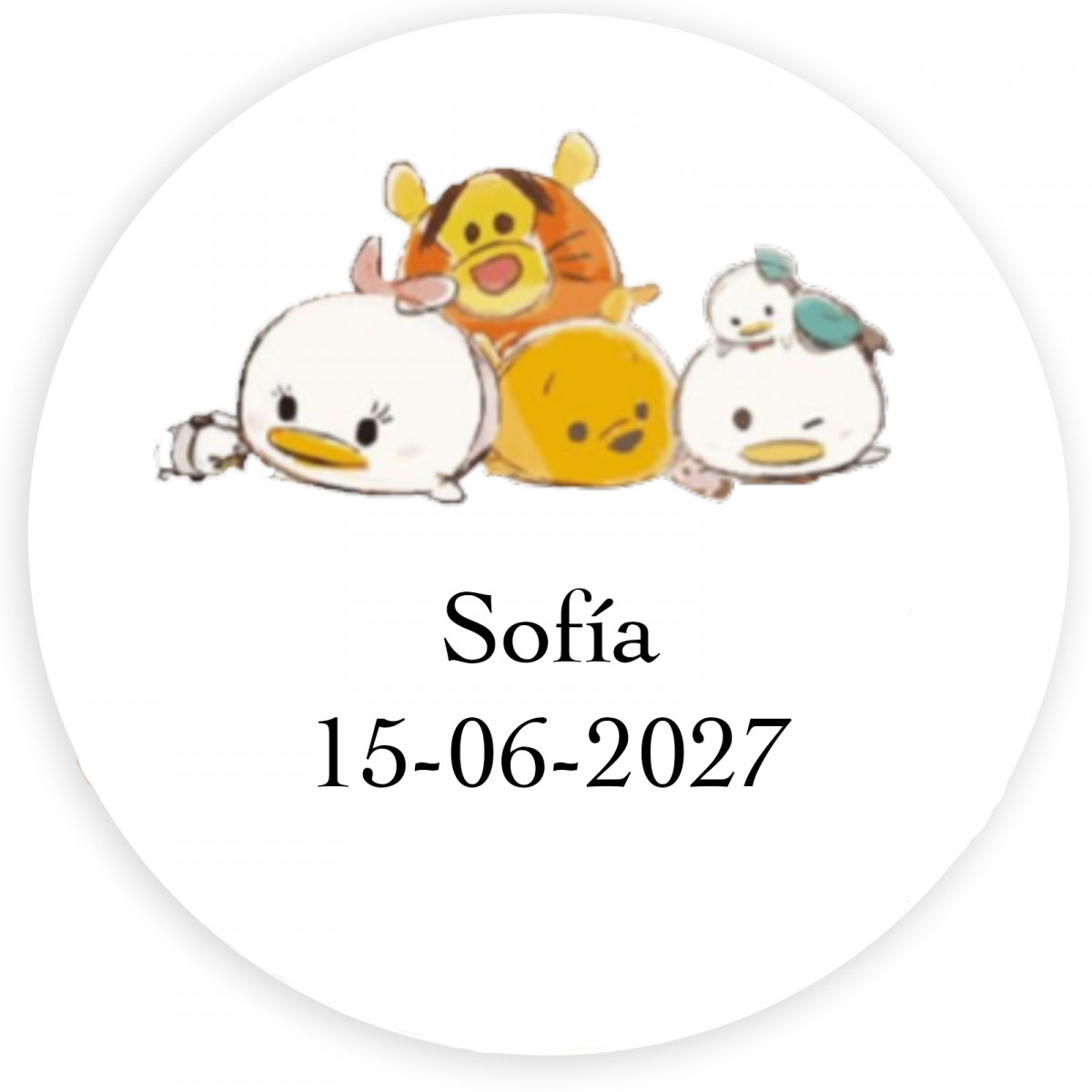 Adesivo personalizzato Disney di 5 cm per i tuoi eventi