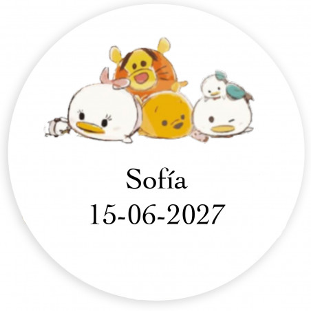Adesivo personalizzato Disney di 5 cm per i tuoi eventi