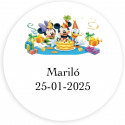 Adesivo personalizzato Disney per eventi infantili 5cm