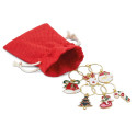 Set di 6 anelli natalizi per bicchieri