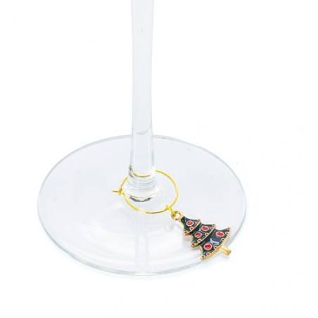Set di 6 anelli natalizi per bicchieri