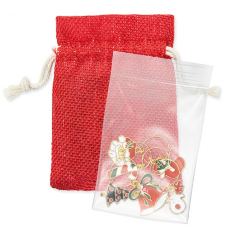 Set di 6 anelli natalizi per bicchieri