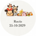 Disney su un adesivo personalizzato di 5 cm con fondo trasparente