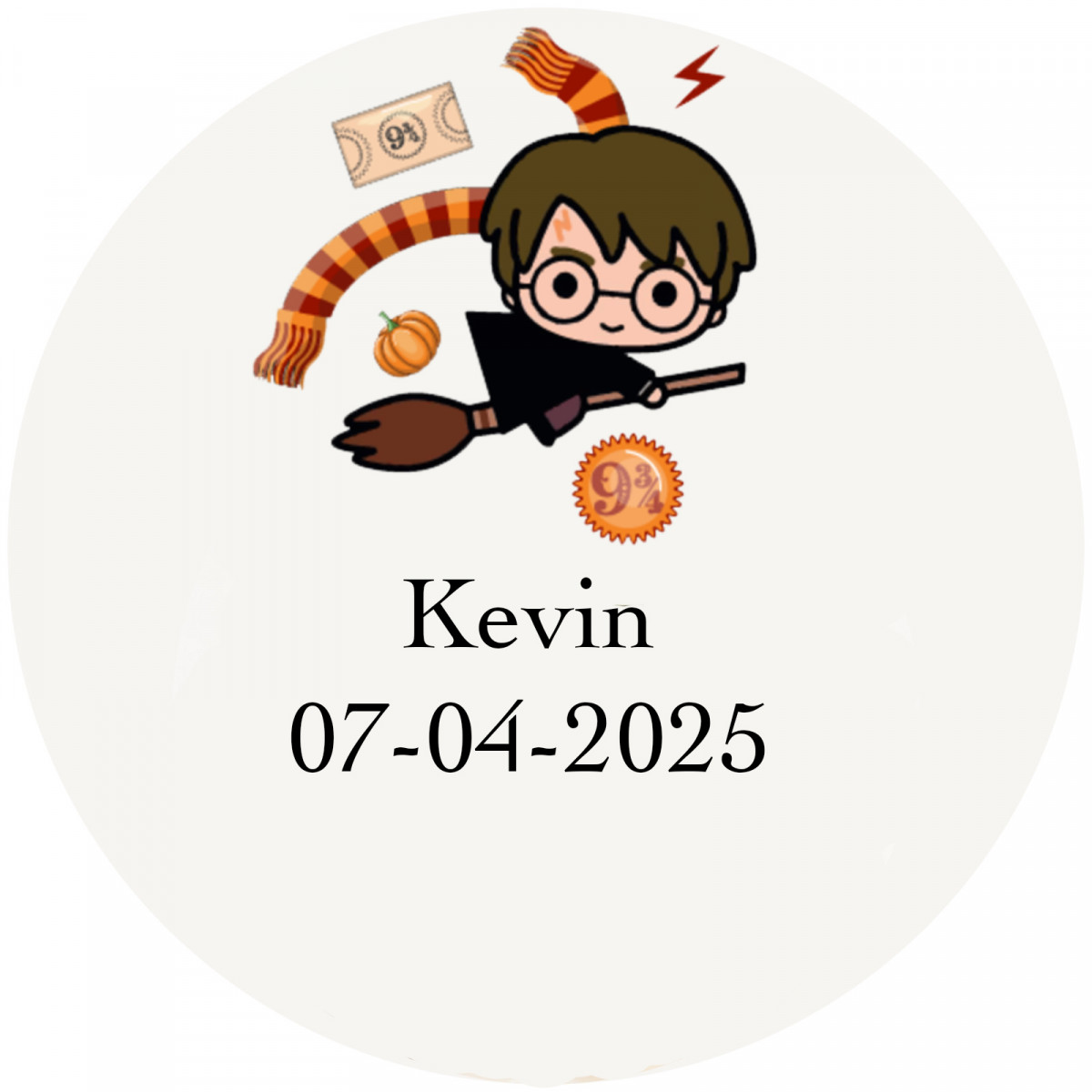 Harry Potter adesivo personalizzato per eventi magici 5 cm trasparente