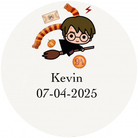 Harry Potter adesivo personalizzato per eventi magici 5 cm trasparente