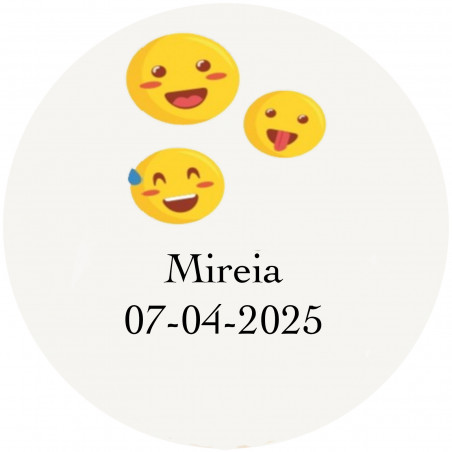 Emoji adesivo personalizzato con sfondo trasparente 5cm