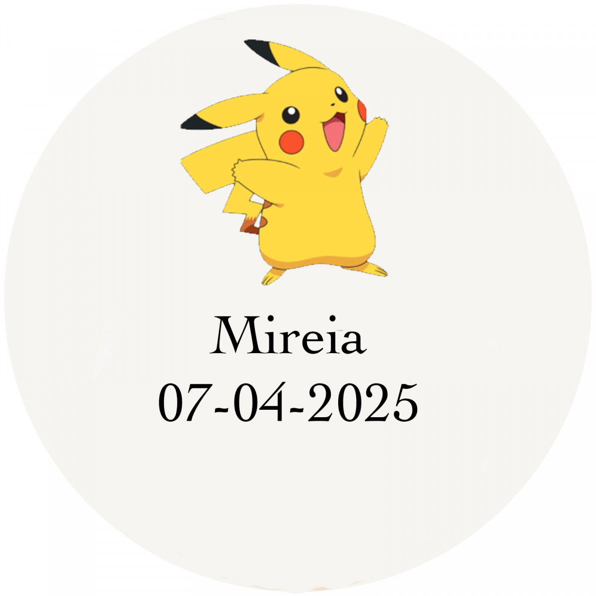 Etichetta adesiva pokemon per eventi 5cm trasparente