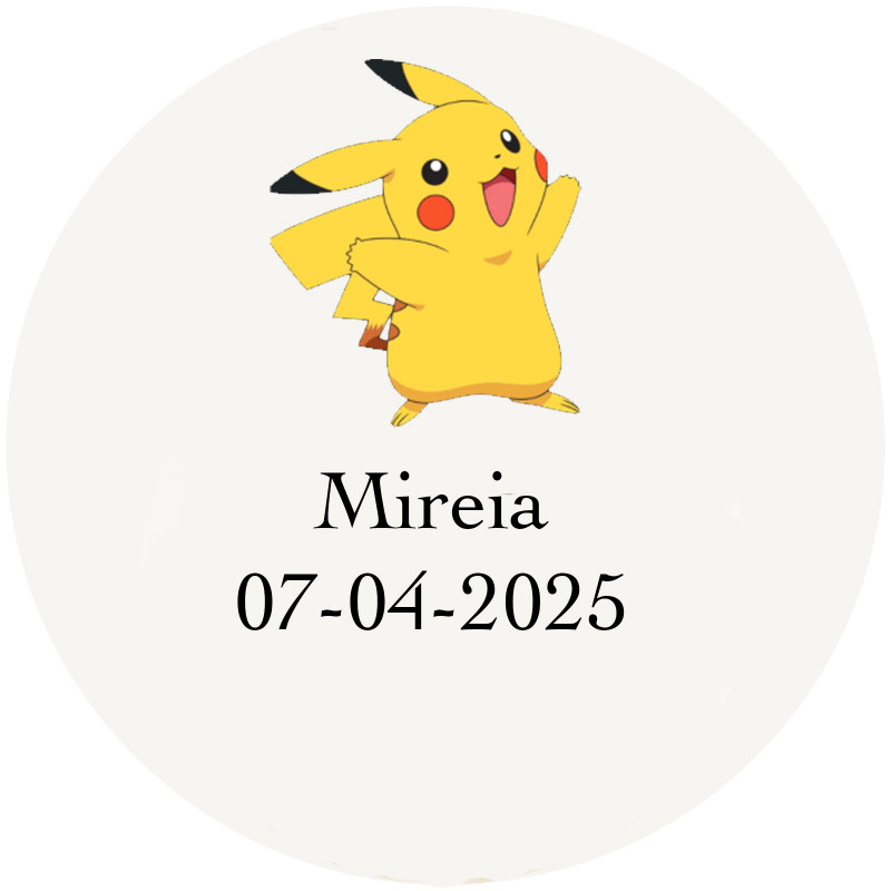 Etichetta adesiva pokemon per eventi 5cm trasparente