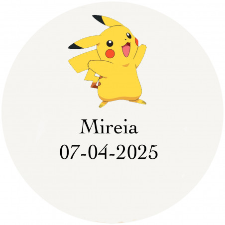 Etichetta adesiva pokemon per eventi 5cm trasparente