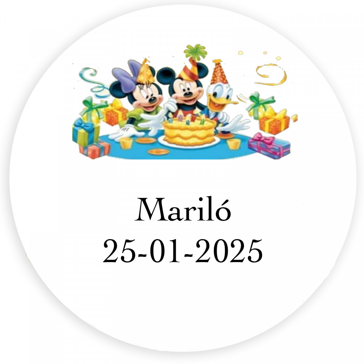 Adesivo personalizzato a tema disney per decorare 3 cm
