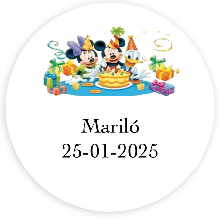 Adesivo personalizzato a tema disney per decorare 3 cm