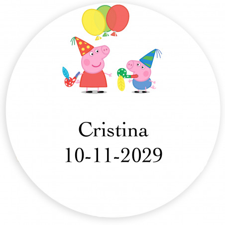 Peppa pig adesivi personalizzati ideali per decorare 3 cm