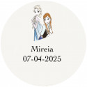 Adesivo personalizzato trasparente frozen 3cm