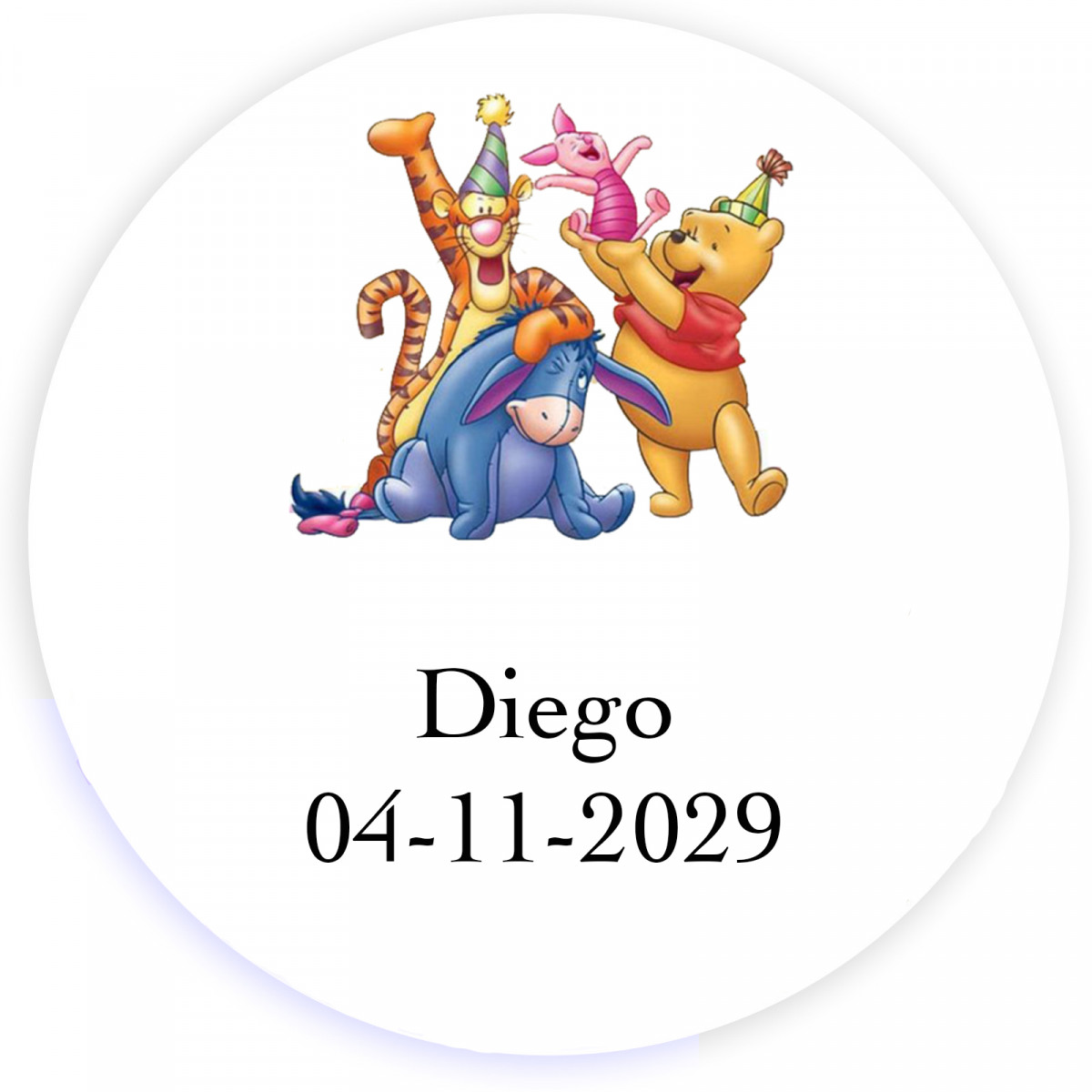 Winnie the pooh adesivo 3cm per eventi speciali