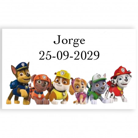 Adesivo personalizzato patrulla canina 3x5cm