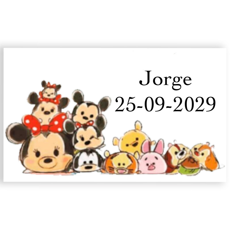 Adesivo classico disney per eventi infantili 3x5cm