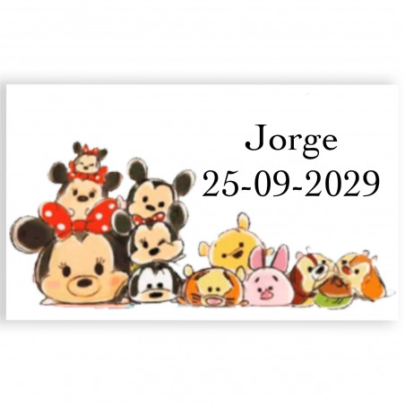Adesivo classico disney per eventi infantili 3x5cm