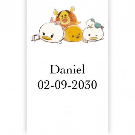 Disney adesivo personalizzato 5x3cm con personaggi neonati
