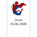 Spiderman adesivo per personalizzare con testo 3x5cm