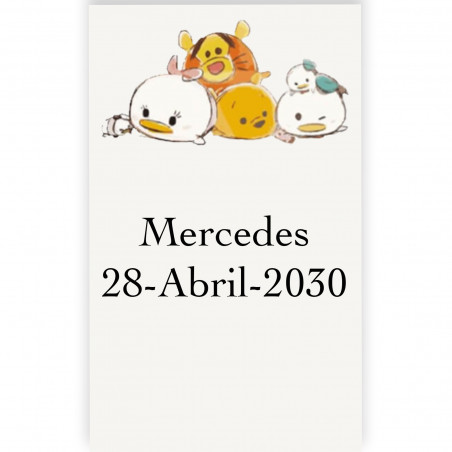 Etichetta adesiva verticale disney 3x5 cm trasparente
