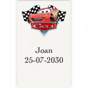 Etichetta adesiva cars per decorare trasparente di 3x5cm