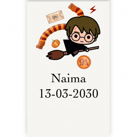 Harry potter adesivi trasparenti personalizzati 3x5cm
