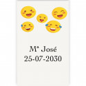 Emoji adesivi originali e divertenti personalizzati con sfondo trasparente 5x3cm