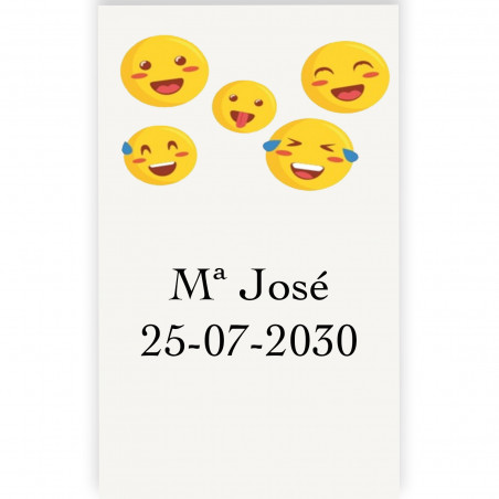 Emoji adesivi originali e divertenti personalizzati con sfondo trasparente 5x3cm