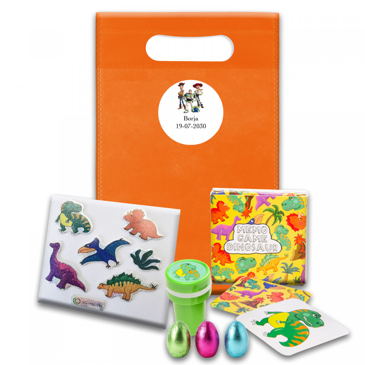 Toy story borsa piñata con dettagli infantili di intrattenimento