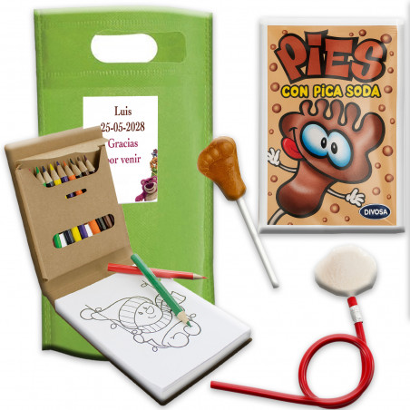 Toy story borsa con set da colorare matita flessibile e pica pica a forma di piede
