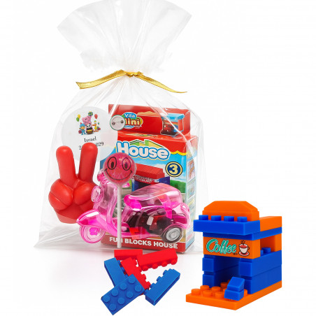 Pocoyó, gioco di costruzione per bambini in borsa piñata con dettagli creativi