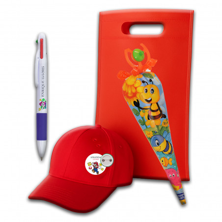 Mario Bros, pacchetto per bambini con cappello e dolciumi