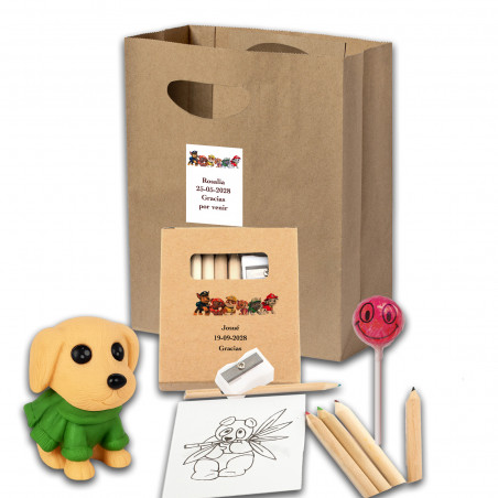 Borsa patrulla canina con regali per bambini in celebrazioni