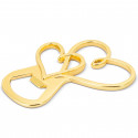 Apriscatole dorato a forma di cuore
