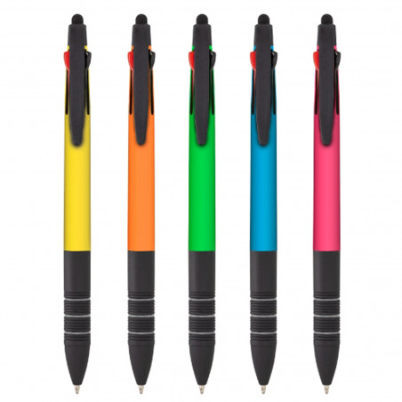 Penna con inchiostro blu nero e rosso confezione da 5 unità