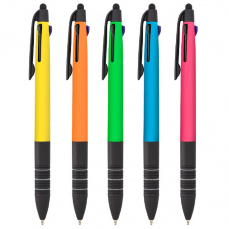 Penna con inchiostro blu nero e rosso confezione da 5 unità