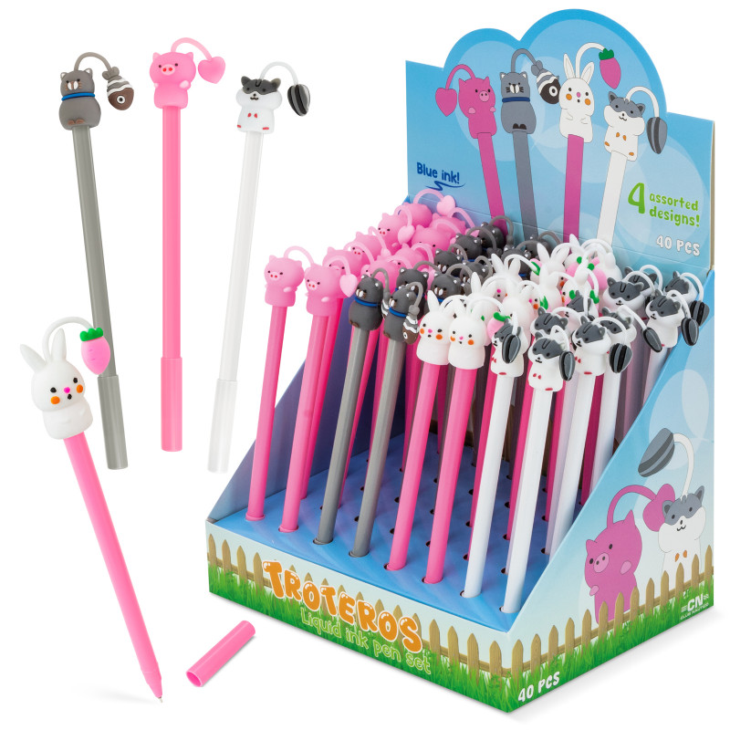 Dettagli invitati bambini penne kawaii animali 40 unità