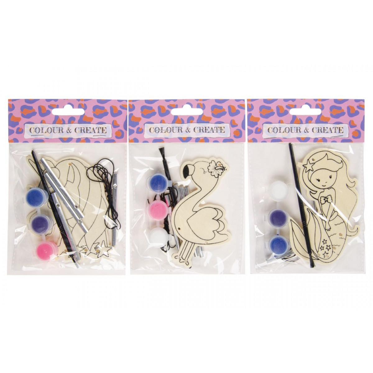 Set di pittura con figura di legno per bambini