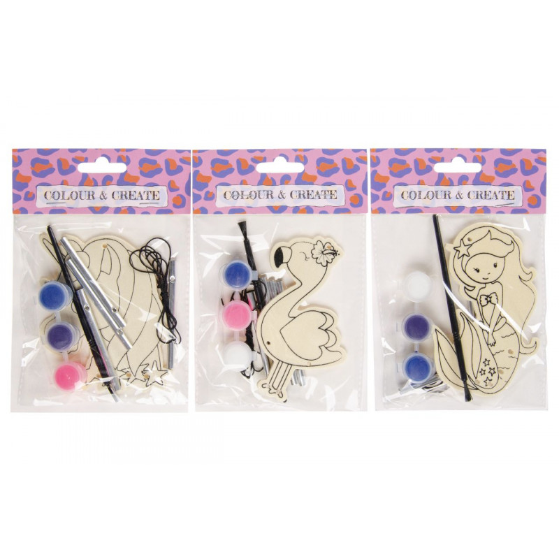 Set di pittura con figura di legno per bambini