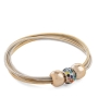 Bracciale elastico per donna con perline dorate e brillanti Eleganza e comodità in un unico accessorio