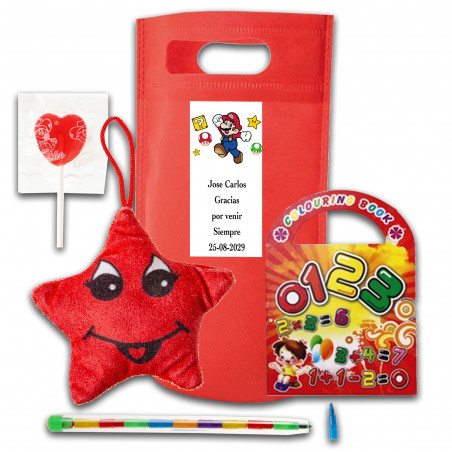 Súper mario bros sacchetto regalo per gli ospiti di feste per bambini