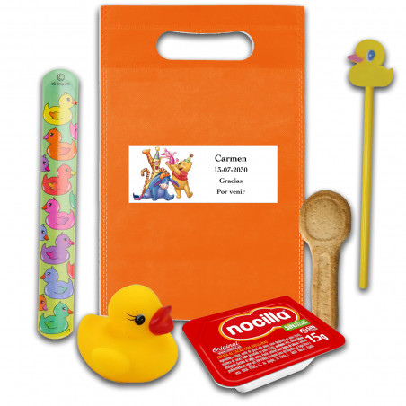 Winnie the pooh borsa con prodotti per bambini e design personalizzato